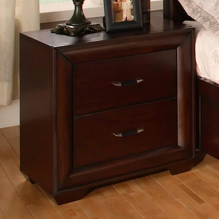 Contemporary Night Stand with Power Bar